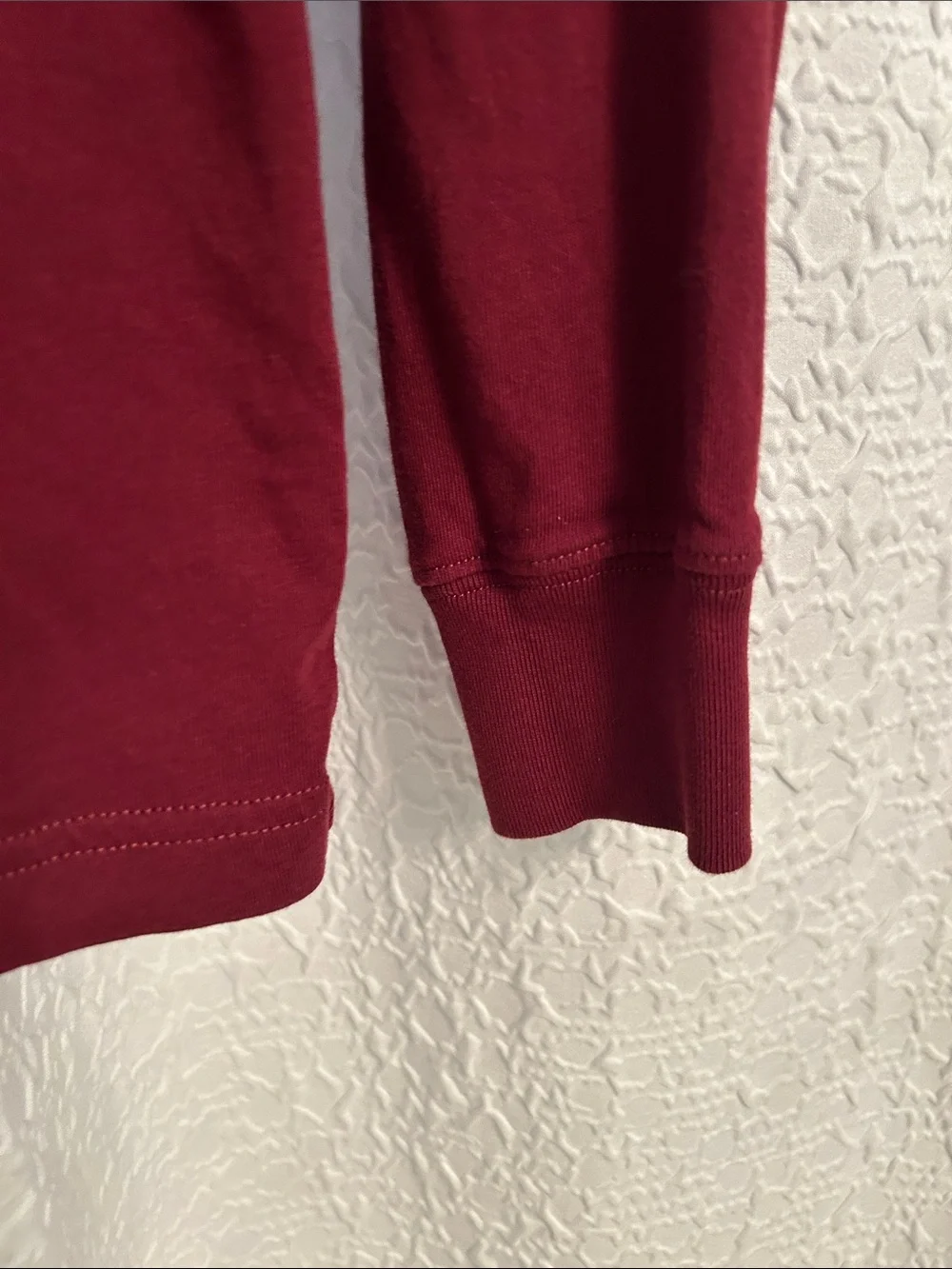 Lands' End Men's Long-Sleeve Crewneck Shirt - Wine Red
